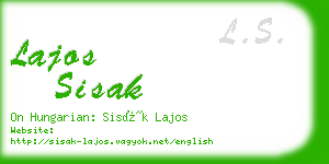 lajos sisak business card